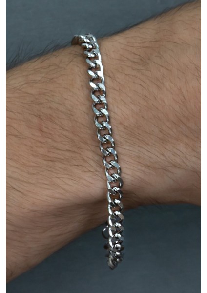 Küba Gurmet Erkek Çelik Zincir Bileklik 7mm 21CM eck29b indirimleri