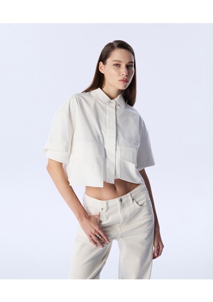 Geniş Cepli Poplin Gömlek TS1250025196018 fiyatları