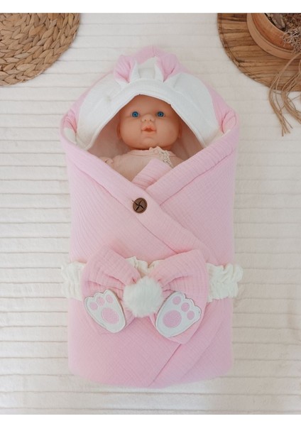 4 Kat Müslin Bebek Battaniyesi Pamuklu Doğal Uyku Kundağı Hastane Çıkışı modelleri