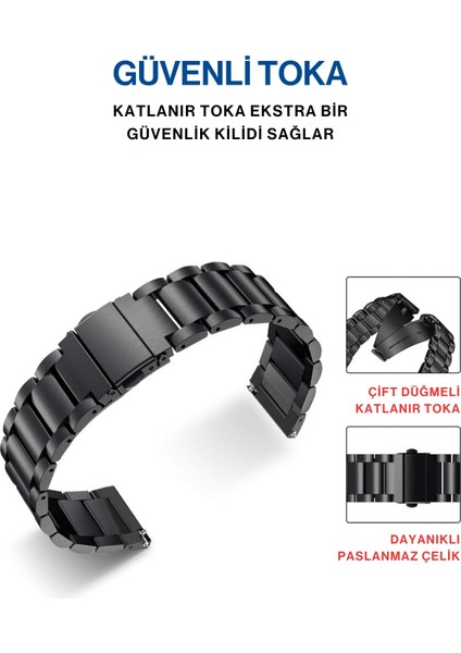 Huawei Watch Gt Gt2 Gt3 Honor Magic Watch Çelik Metal Tme Kordon Kayış