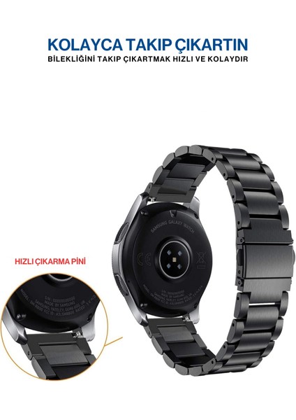 Huawei Watch Gt Gt2 Gt3 Honor Magic Watch Çelik Metal Tme Kordon Kayış
