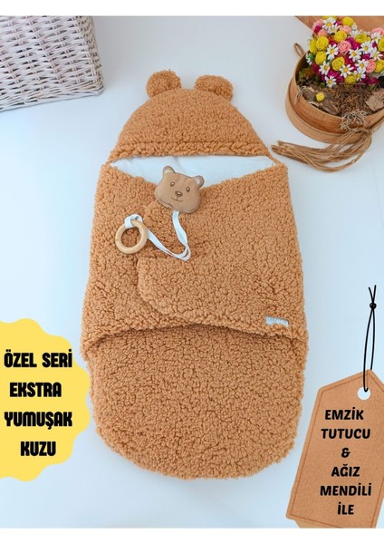 Peluş Bebek Dış Kundağı Oyuncaklı Uyku Tulumu Hastane Çıkışı Hediyelik Sarma Battaniye