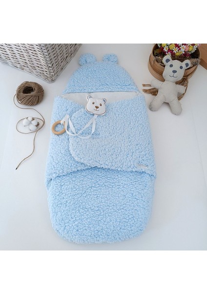 Peluş Bebek Dış Kundağı Oyuncaklı Uyku Tulumu Hastane Çıkışı Hediyelik Sarma Battaniye