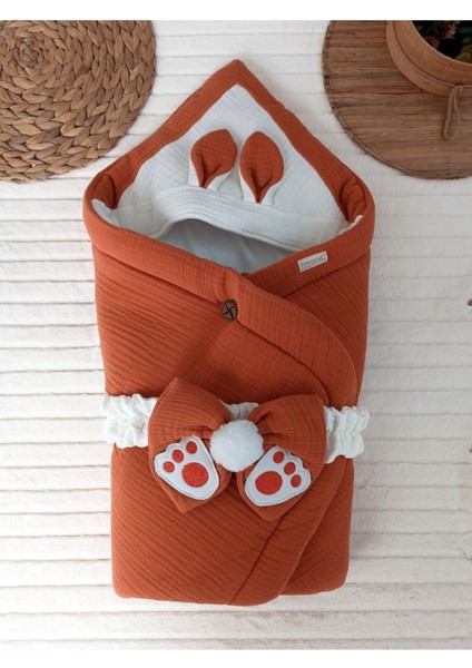 4 Kat Müslin Bebek Battaniyesi Pamuklu Doğal Uyku Kundağı Hastane Çıkışı modelleri