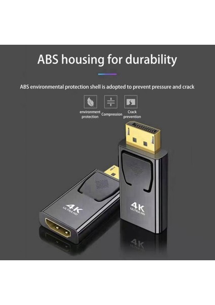 Dp - Uyumlu Adaptör 3'lü Paket Displayport Dönüştürücü Altın Kaplama Pc, Monitör, Hdtv Için (Yurt Dışından)
