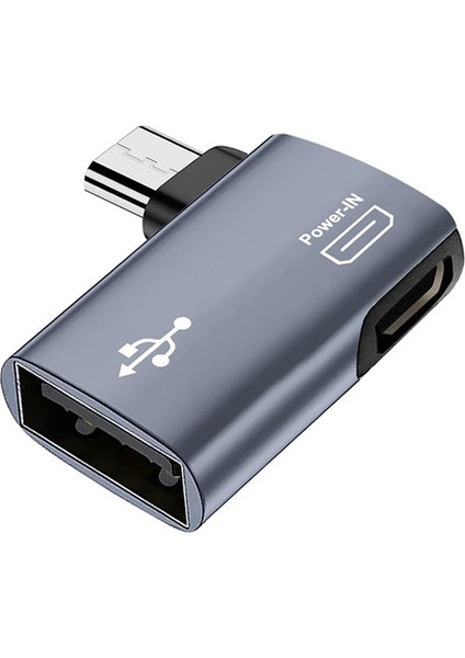 90 Derece Sol/sağ Açı Mikro-Usb'den USB Android Telefon Tablet Için 2 Adet Otg Adaptörü (Yurt Dışından)