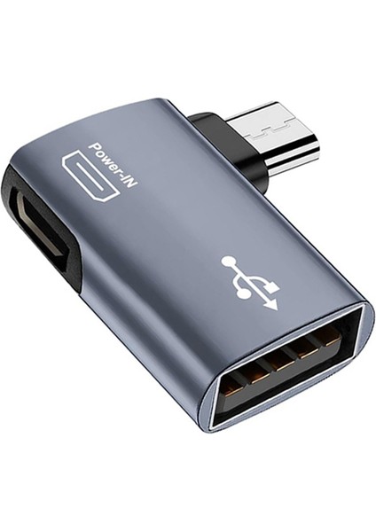 90 Derece Sol/sağ Açı Mikro-Usb'den USB Android Telefon Tablet Için 2 Adet Otg Adaptörü (Yurt Dışından)