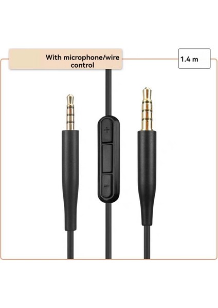 Qcse, QC45, QC35 Iı, QC35, QC25, ANC700, NC700 Için Mikrofonlu Kulaklık Ses Kablosu 3,5 mm Ila 2,5 mm (Yurt Dışından)