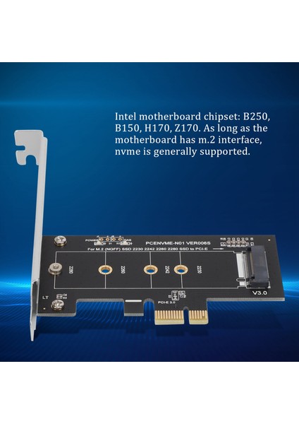 Pcıe - M2 Adaptörü Pcı Express 3.0 X1 Nvme SSD Yükseltici Desteği 2230 2242 2260 2280 M.2 (Yurt Dışından)
