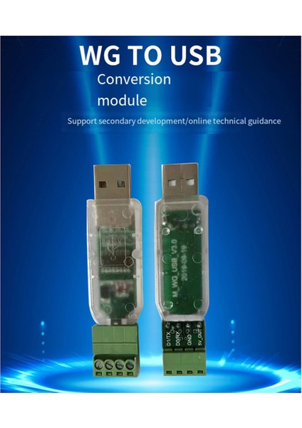 5V Usb'den Wiegand Dönüştürücü Modülü Desteği WG26 WG34 WG37 WG40 Usb-Hıd 16HEX (Yurt Dışından)