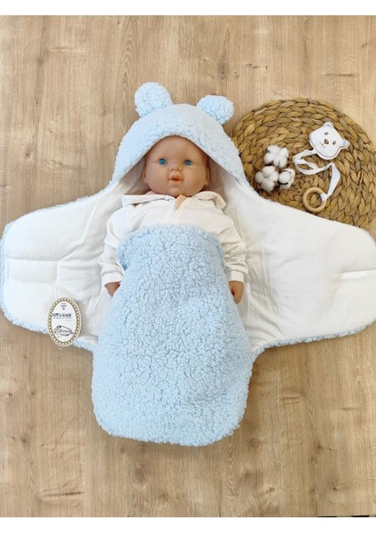 Peluş Bebek Dış Kundağı Oyuncaklı Uyku Tulumu Hastane Çıkışı Hediyelik Sarma Battaniye