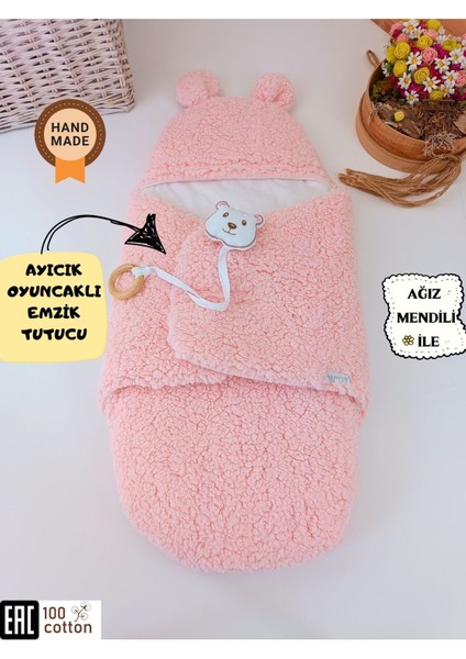 Peluş Bebek Dış Kundağı Oyuncaklı Uyku Tulumu Hastane Çıkışı Hediyelik Sarma Battaniye