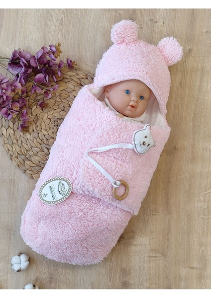Peluş Bebek Dış Kundağı Oyuncaklı Uyku Tulumu Hastane Çıkışı Hediyelik Sarma Battaniye