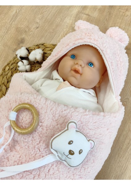 Peluş Bebek Dış Kundağı Oyuncaklı Uyku Tulumu Hastane Çıkışı Hediyelik Sarma Battaniye