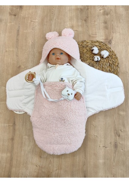 Peluş Bebek Dış Kundağı Oyuncaklı Uyku Tulumu Hastane Çıkışı Hediyelik Sarma Battaniye