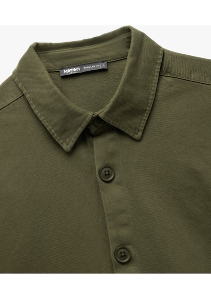 Pamuklu Uzun Kollu Regular Fit Klasik Yaka Düğmeli Gömlek Ceket indirimleri