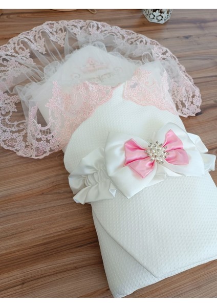 Pembe Bebek Battaniyesi Dantelli Pamuklu Kundak Mevlütlük Hediyelik Hastane Çıkısı Yenidoğan fiyatları