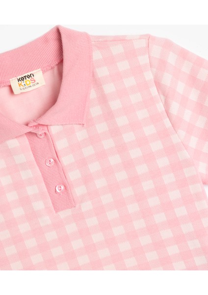 Pamuklu Polo Yaka Kısa Kollu Basic Crop Tişört