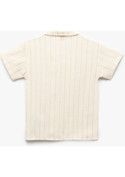 Kısa Kollu Cep Detaylı Viskon Karışımlı Pamuklu Gömlek fiyatları