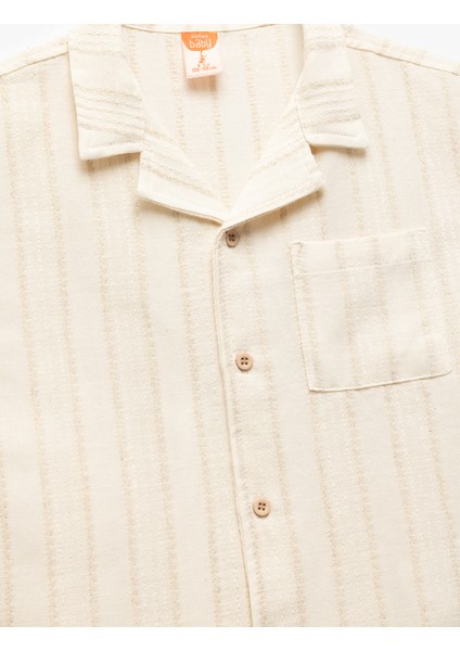 Kısa Kollu Cep Detaylı Viskon Karışımlı Pamuklu Gömlek modelleri