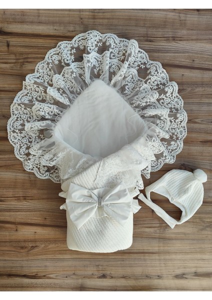 Triko Örgü Kız Erkek Çocuk Batttaniyesi Kundağı Şapkalı Dantelli Yenidoğan Hastane Çıkışı fiyatları