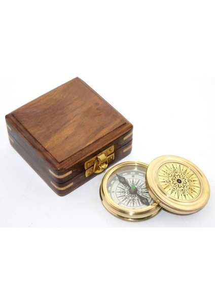 Ahşap Kutulu Pusula Model 2