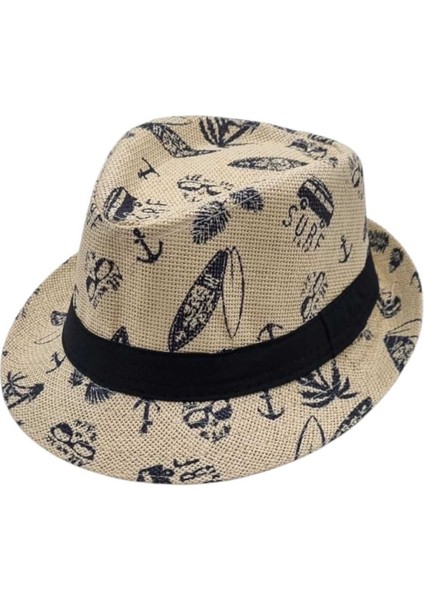 Çocuk 8 12 Yaş Hasır Fötr Şapka