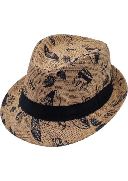 Çocuk 8 12 Yaş Hasır Fötr Şapka