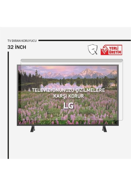 Lg 32" Inç 80 Ekran Tv Kırılmaz Ekran Koruyucu Ultra Dayanıklı Esnek Ekran Koruyucu