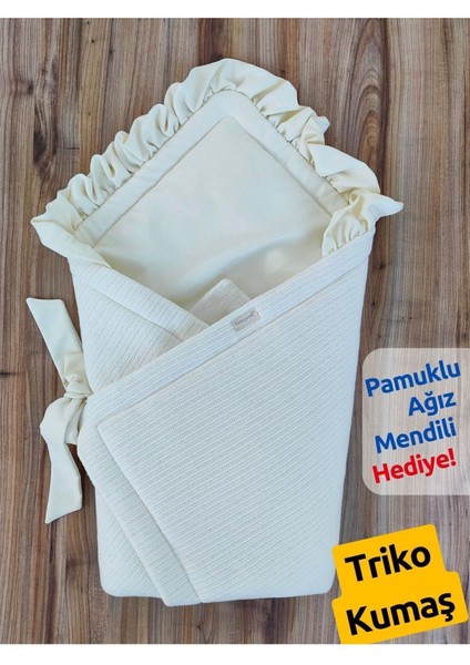 Triko Örgü Kışlık Kız Erkek Çocuk Battaniyesi Kundağı Pamuklu Hastane Çıkışı Yenidoğan Hediyelik Knd45452