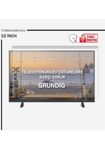 Grundig 32" Inç 80 Ekran Tv Kırılmaz Ekran Koruyucu Ultra Dayanıklı Esnek Ekran Koruyucu