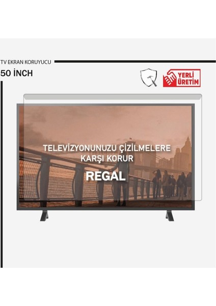 Regal 50" Inç 127 Ekran Tv Kırılmaz Ekran Koruyucu Ultra Dayanıklı Esnek Ekran Koruyucu