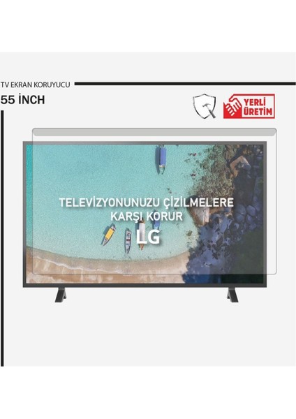 Lg 55" Inç 140 Ekran Tv Kırılmaz Ekran Koruyucu Ultra Dayanıklı Esnek Ekran Koruyucu