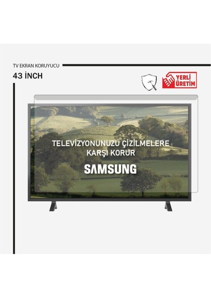 Samsung 43" Inç 109 Ekran Tv Kırılmaz Ekran Koruyucu Ultra Dayanıklı Esnek Ekran Koruyucu