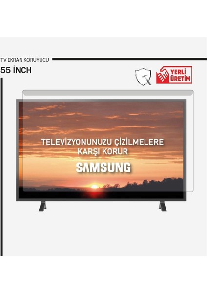 Samsung 55" Inç 140 Ekran Tv Kırılmaz Ekran Koruyucu Ultra Dayanıklı Esnek Ekran Koruyucu