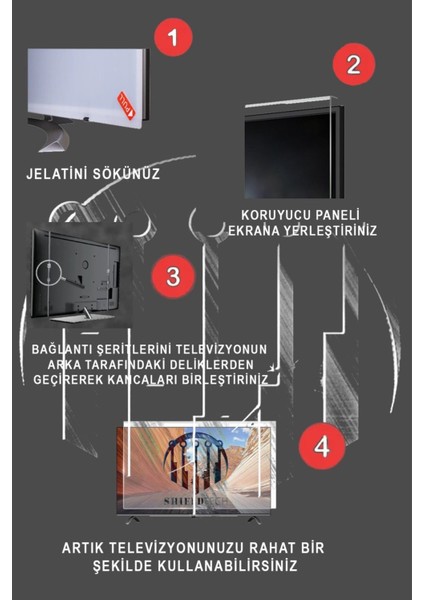 Skytech 50" Inç 127 Ekran Tv Kırılmaz Ekran Koruyucu Ultra Dayanıklı Esnek Ekran Koruyucu fırsatları