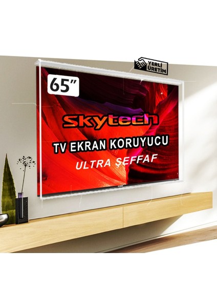 Skytech 65" Inç 165 Ekran Tv Kırılmaz Ekran Koruyucu Ultra Dayanıklı Esnek Ekran Koruyucu