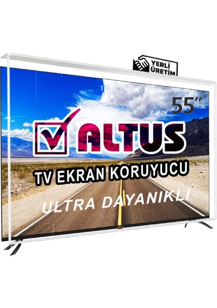 Altus 55" Inç 140 Ekran Tv Kırılmaz Ekran Koruyucu Ultra Dayanıklı Esnek Ekran Koruyucu
