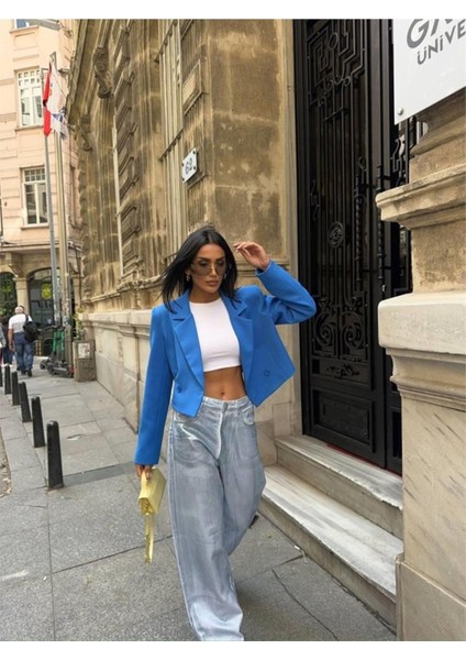 Atlas Crop Ceket - Saks