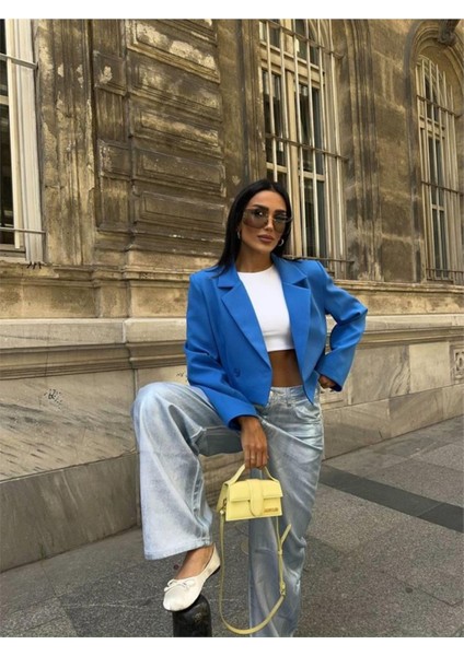 Atlas Crop Ceket - Saks