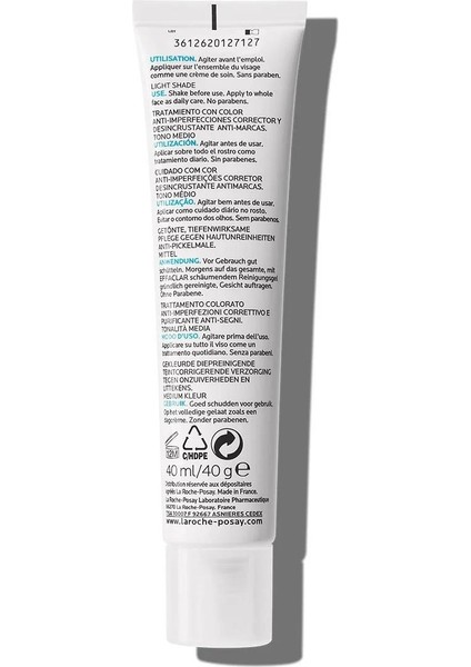 La Roche Posay Effaclar Duo + Cilt Bozukluğu ve Akne Lekelerine Karşı Düzeltici Bakım Teinte Medium 40 ml 2 Adet