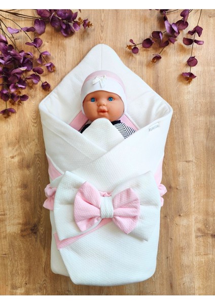 Kız Erkek Bebek Battaniyesi Pamuklu Doğal Organik Uyku Bebek Kundağı Hastane Çıkışı Yenidoğan