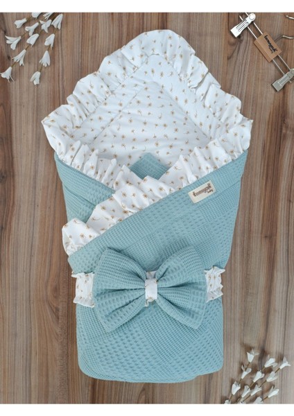 Pike Bebek Battaniyesi Dış Kundağı Pamuklu Çiçek Desenli Yenidoğan Hastane Çıkışı Mevsimlik