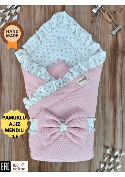 Pike Bebek Battaniyesi Dış Kundağı Pamuklu Çiçek Desenli Yenidoğan Hastane Çıkışı Mevsimlik