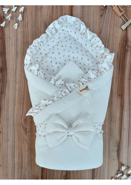 Pike Bebek Battaniyesi Dış Kundağı Pamuklu Çiçek Desenli Yenidoğan Hastane Çıkışı Mevsimlik modelleri