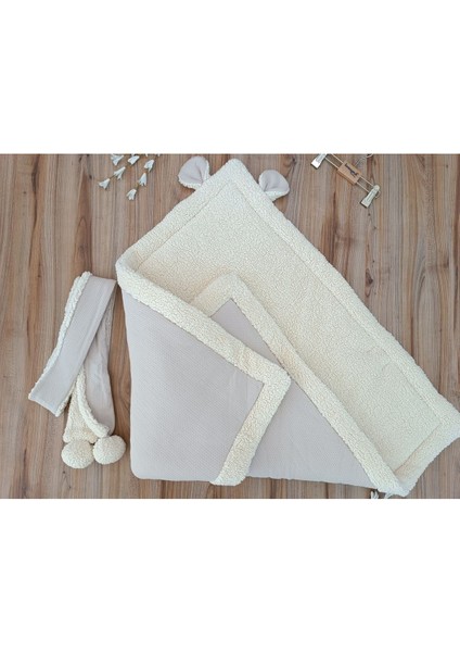 Kışlık Kalın Çocuk Battaniyesi Pamuklu Doğal Uyku Kundağı Hastane Çıkışı Yenidoğan Örtü