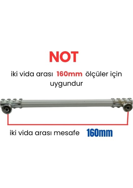 5 Adet Metal Halka Çizgili Mobilya Çekmece Dolap Kulpu Krom-Beyaz 160 mm fiyatları