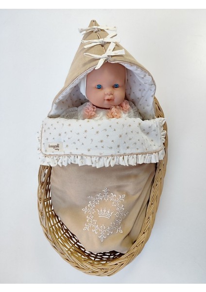 Kız Erkek Çocuk Dış Kundak Battaniyesi Özel Nakışlı Pamuklu Mevsimlik Hastane Çıkışı Yenidoğan modelleri