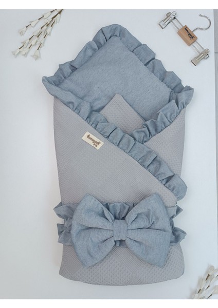 Pike Çocuk Battaniyesi Kundağı Pamuklu Çıkarılabilen Iç Elyaf Yenidoğan Hastane Çıkışı