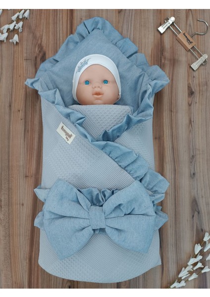 Pike Çocuk Battaniyesi Kundağı Pamuklu Çıkarılabilen Iç Elyaf Yenidoğan Hastane Çıkışı